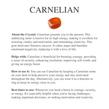 Carnelian Crystal Bracelet